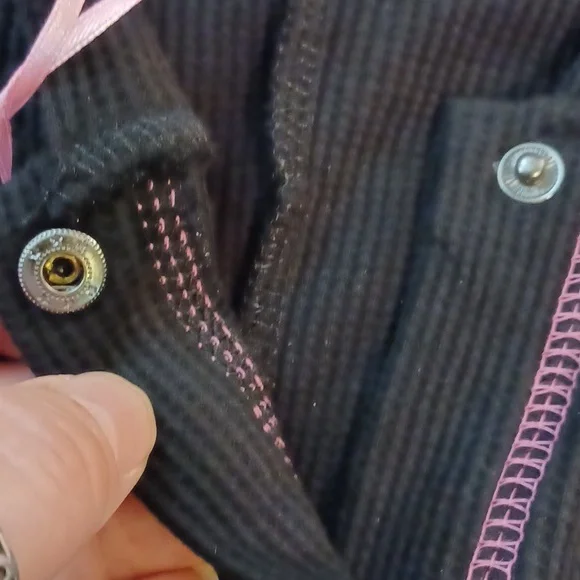 DOLLSKILL SUGAR THRILLZ 1X BLACK LONG-SLEEVED CAT ROMPER EARS ON HOOD BOWS/BELL - Picture 6 of 17